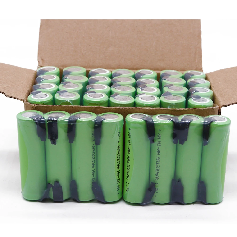 

2019/ lote AA Rechargeable Battery 1200mAh 1.2V NI MH Battery Soldiers 14430 with nickel plate Electric Needle DIY Battery