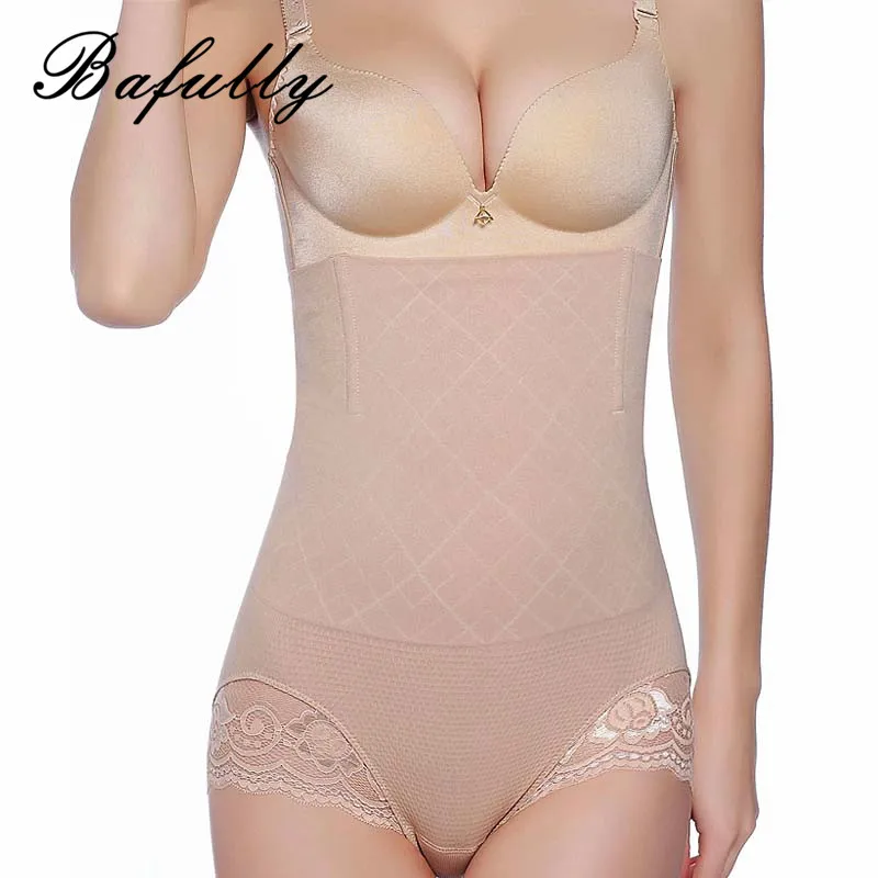 

Black / Beige High Waist Briefs for Women's Breathable Underpants Lace Sexy Lingerie Shorts Slim Waist Shaper Panties Underwear