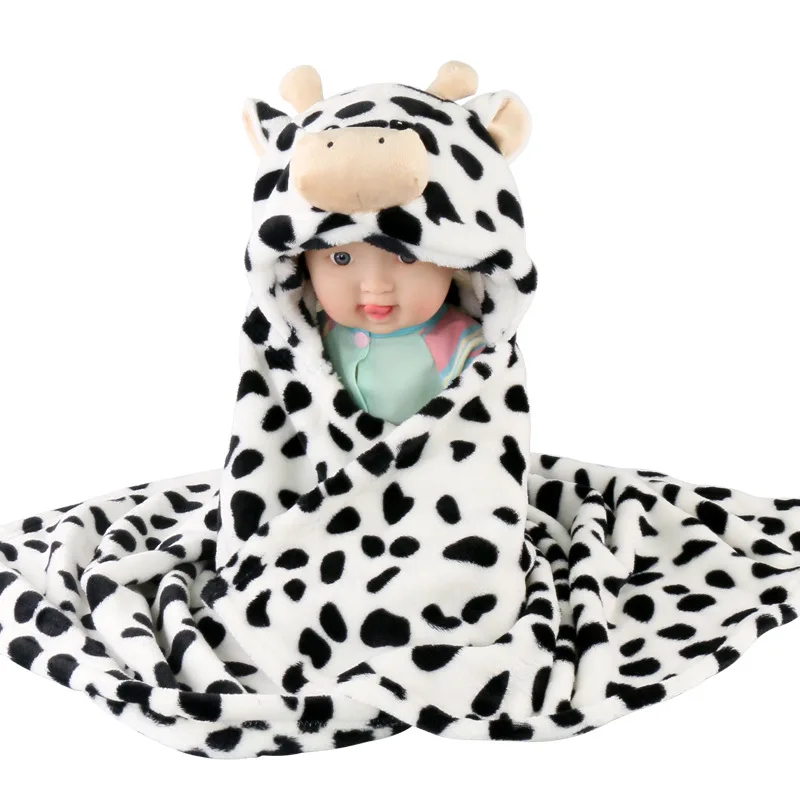 Детское одеяло 3D новорожденных удержание От 0 до 6 лет фланель с капюшоном Одеяло пеленание для малышей младенческой Конверт для