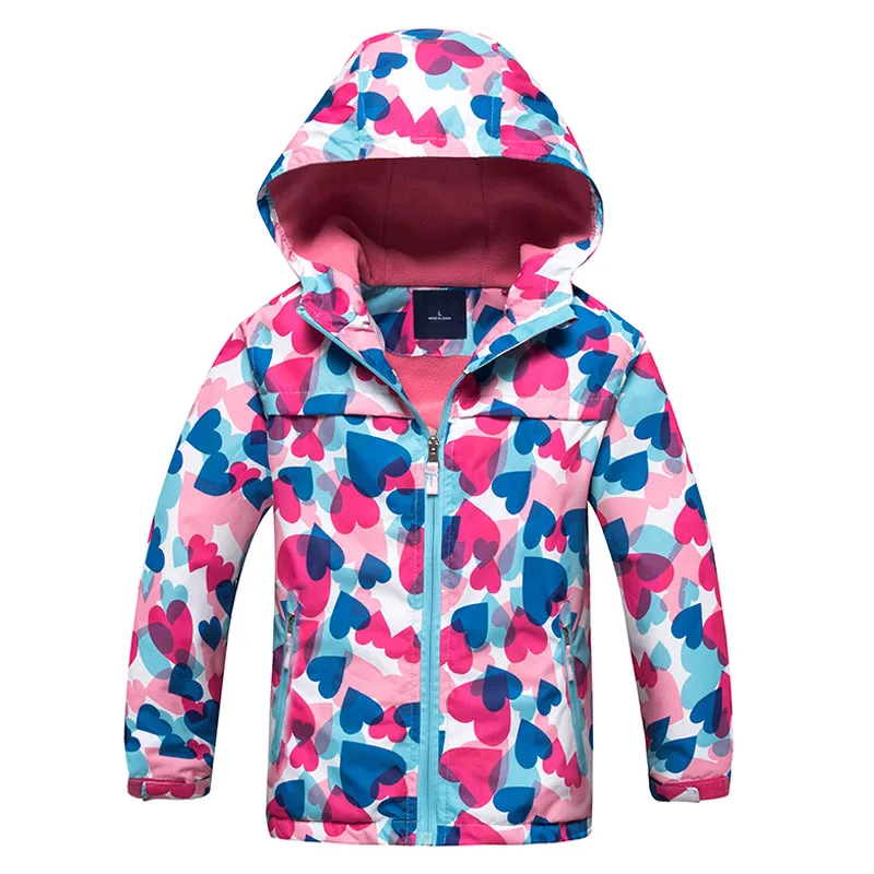 

Children Windproof Windbreaker Sports Polar Fleece Jacket Kids Boys Girls camping hiking Double-deck Waterproof Jackets