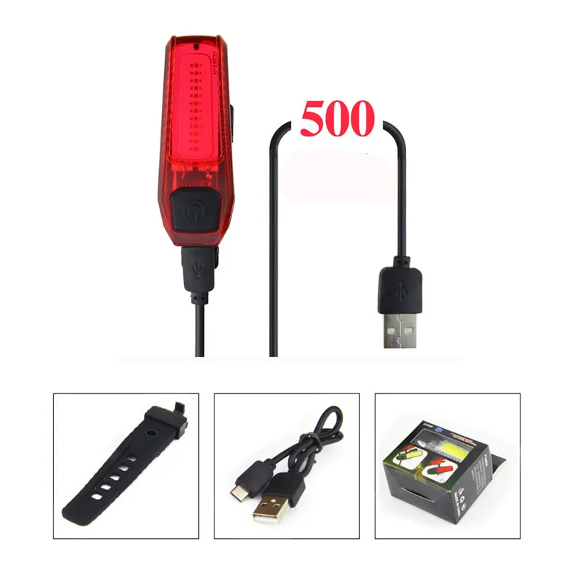 USB Rechargeable Bike Light COB LED Mountain Bike Tail Light MTB Safety Warning Bicycle Rear Light Bicycle Lamp #2M18 (9)