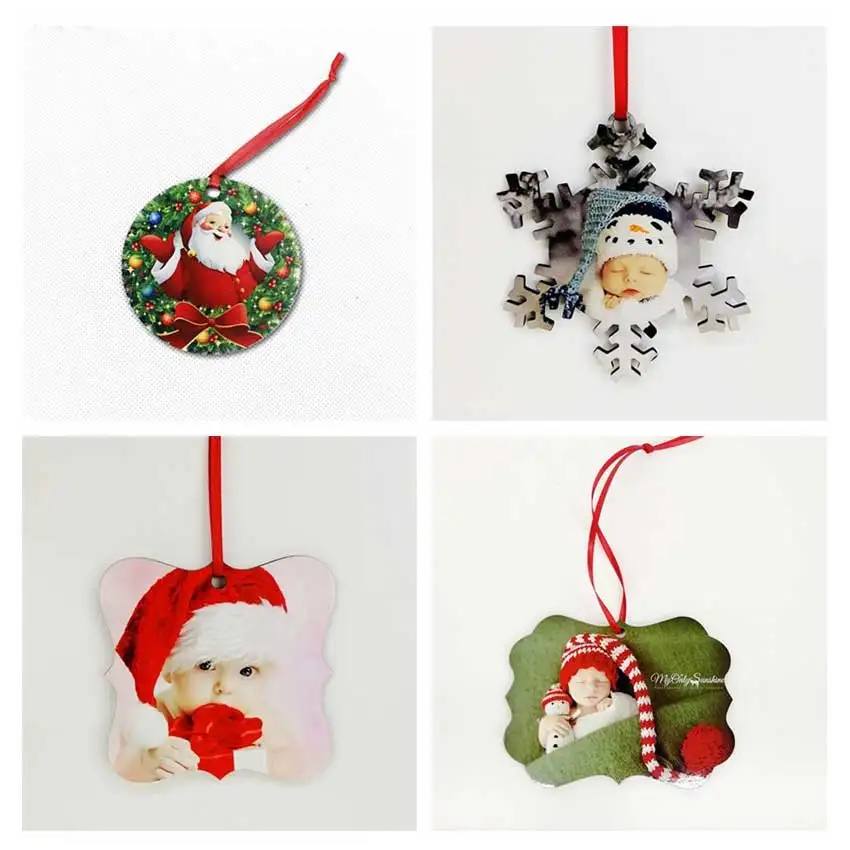 

sublimation mdf round charm snow Bone christmas heart transfer printing diy blank consumable xmas new gifts 30pieces/lot