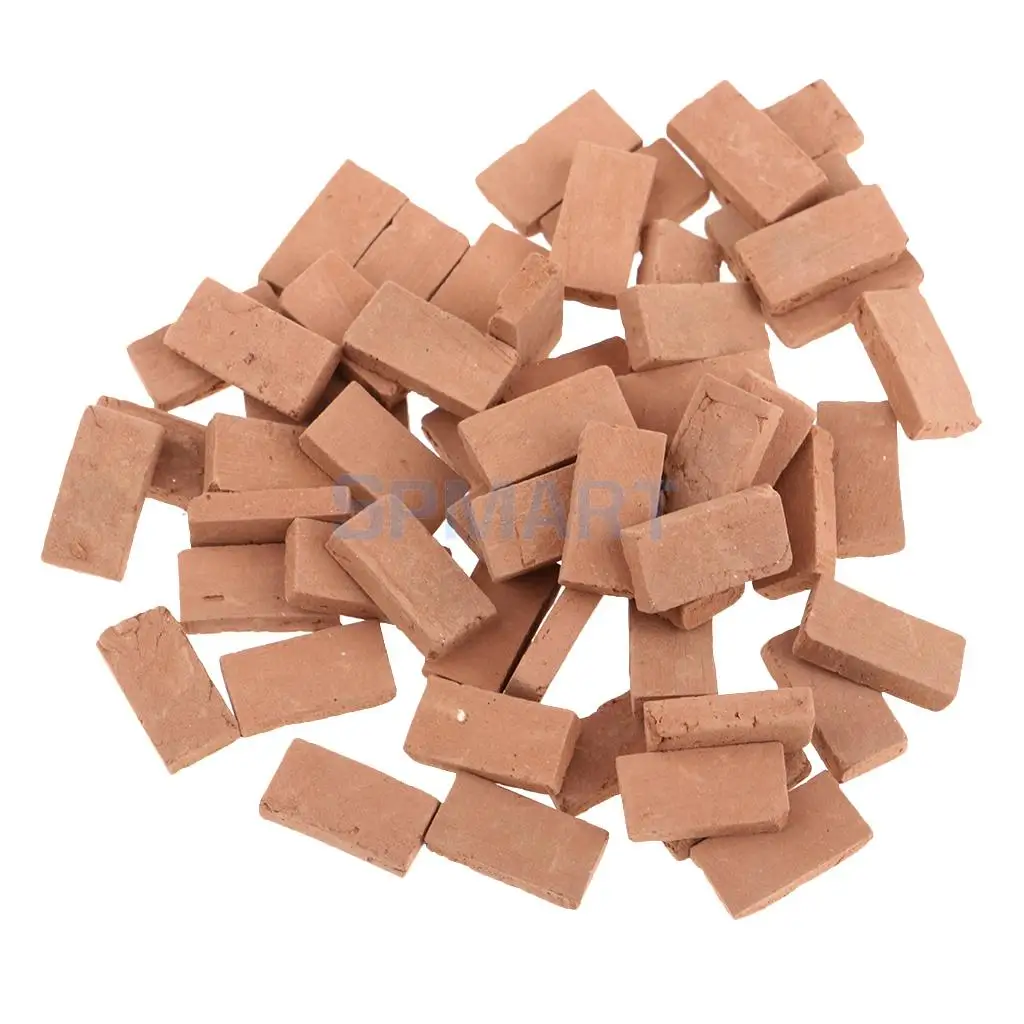 1/35 Simulation Porcelain Red Brick Model Toy 1.1x0.6cm for Sand Table Scene Scenery Building DIY Accessories
