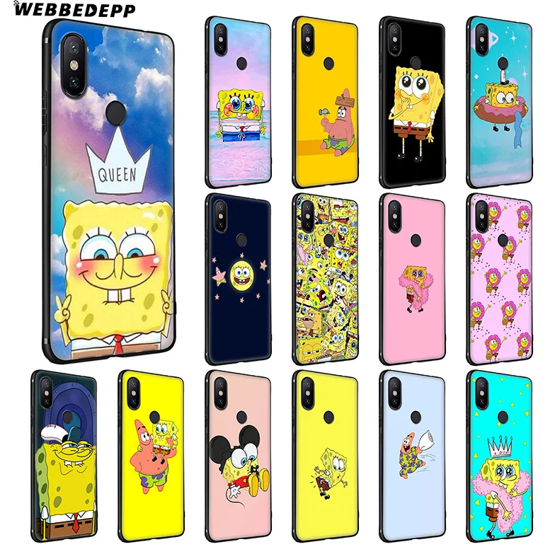 

WEBBEDEPP BFF Spongebob Cartoon Soft Silicone Case for Xiaomi Redmi Note 7 6 6A 5 4 4X 4A 5 S2 Plus Pro Lite for Redmi Go