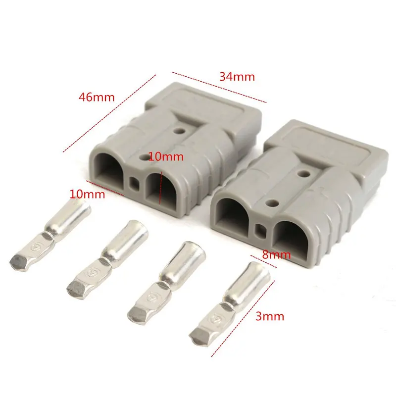 Новый электрический 2 шт. Батарея быстрый разъем комплект 600 В 50A 6AWG разъем подключения разъединения лебедки Прицепы 46x34 мм электронное