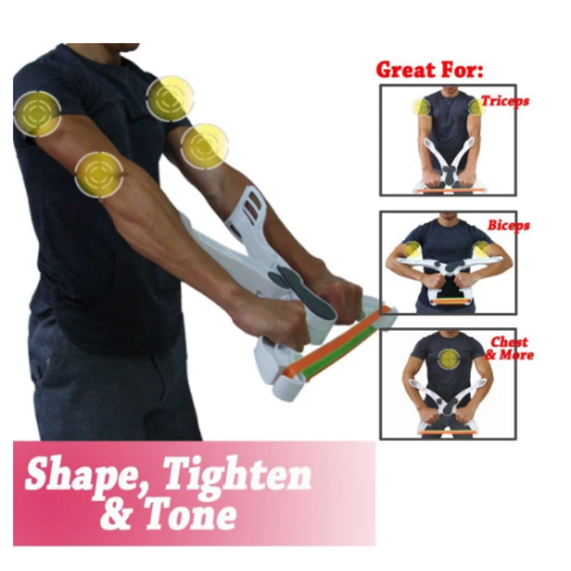 Тренажер для тренировки рук и верхней части тела, эспандер с 3 тренировочными полосками для женщин, укрепляющий бицепс