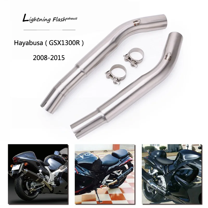 Mid Pipe) для 2008- Suzuki GSX1300R Hayabusa выхлопная труба мотоцикла среднего звенья труба скольжения на 51 мм Escape нержавеющая сталь