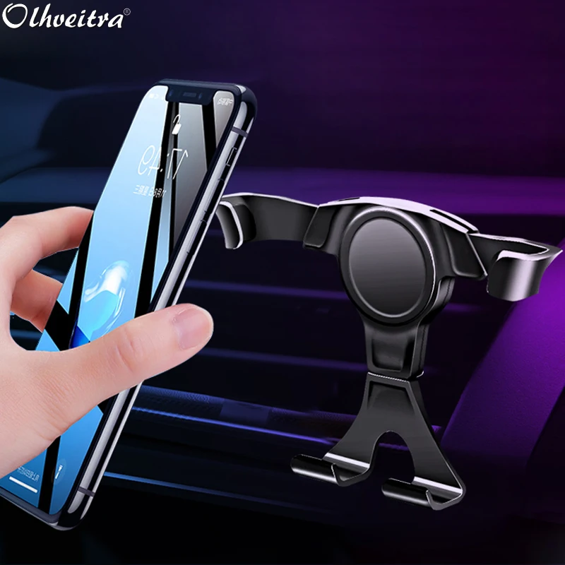 

Olhveitra Universal Gravity Car Phone Mount Phone Car Holder Air Vent Auto For iPhone X 7 8 Plus XS Max Samsung S10 Smartphone
