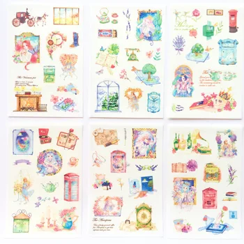 

6pcs/lot Classical Beauty Paper Sticker Decoration Diary Scrapbooking Label Sticker Kawaii Korean Stationaries Stickers