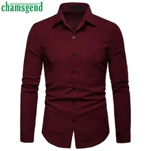Camsgend мужские s рубашки мужские Горячая Новинка весна осень длинный рукав Повседневная Блузка большие размеры, для мужчин платье рубашки Топы#30