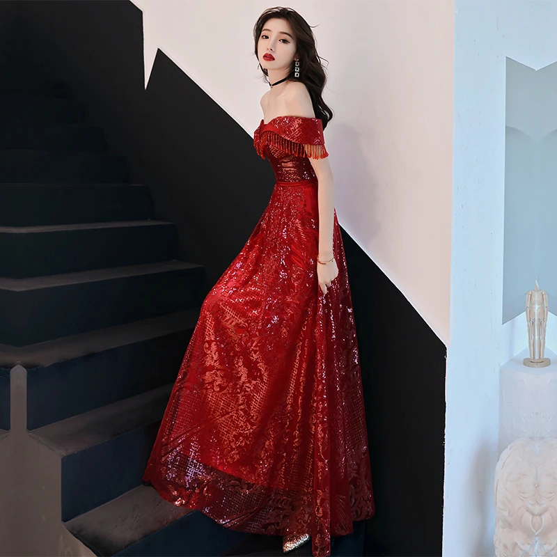 Халат De Soiree 2019 Abiye Вечерние платья Длинные Цвет красного вина вечерние со