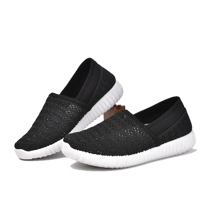 Новая дышащая и удобная Для женщин сплошной цвет Бег чистая обувь на широкую ногу