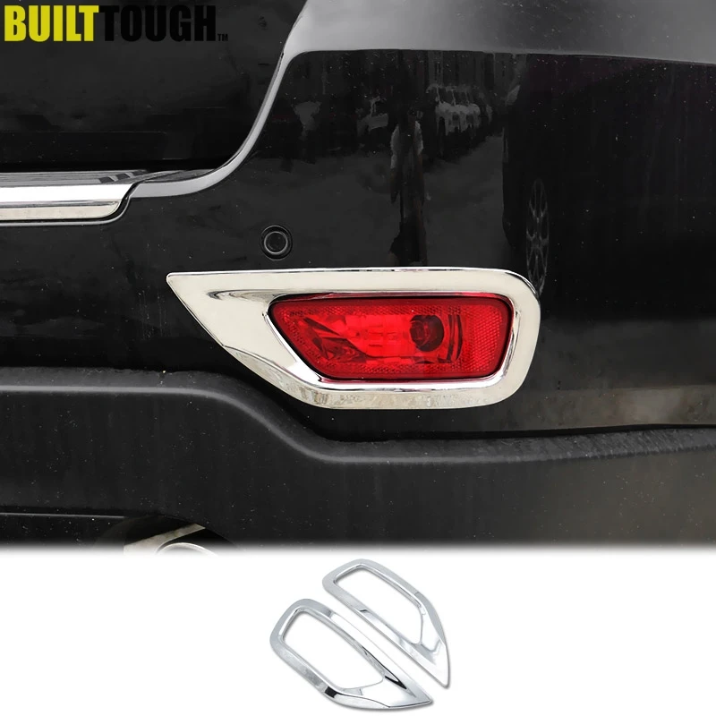 For 2011-2019 Jeep Grand Cherokee Chrome Rear Bumper Fog lamp Light Cover Trim