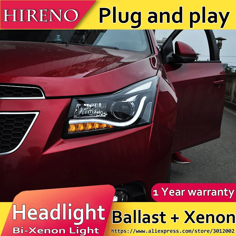 Hireno Headlamp for 2010 2011 2012 2013 2014 Chevrolet Cruze Headlight