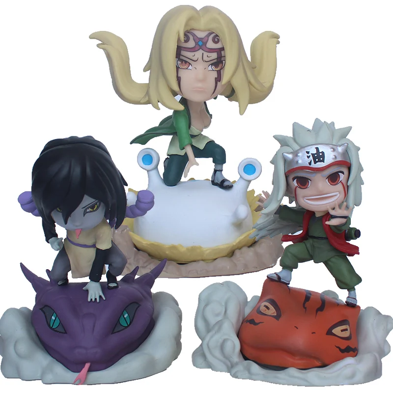 

3style Anime NARUTO Shippuden Jiraiya Tsunade Orochimaru Q Version PVC Figure Collectible Model Toys