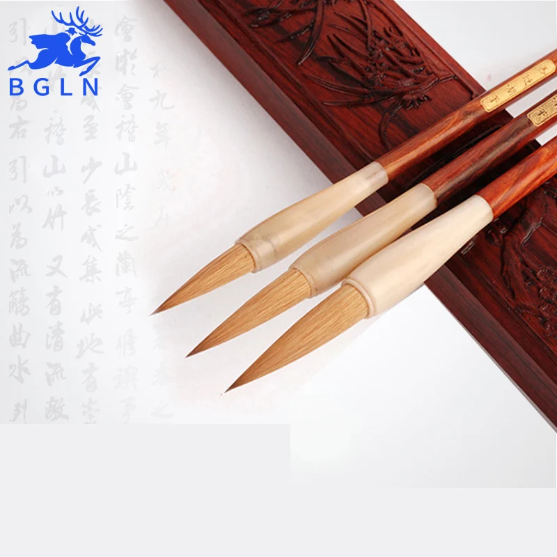 

1piece Pure Weasel Hair Chinese Writing Brush With Exquisite Box S/ M/ L Size Calligraphy Pen Brush Artist Drawing Brush