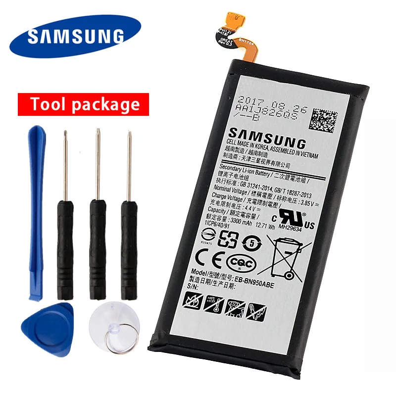 

Original Samsung EB-BN950ABE For Samsung GALAXY Note 8 Note8 SM-N950F N9500 N9508 Project Baikal 3300mAh