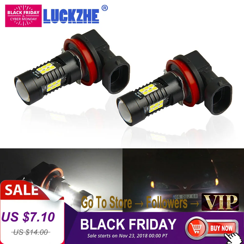 Goedkoop 2 stks H8 H11 LED Autolichten HB3 9005 HB4 9006 1200LM Led lampen 6000 k Dagrijverlichting DRL 12 v Mistlamp Rijden Lamp Voor Auto