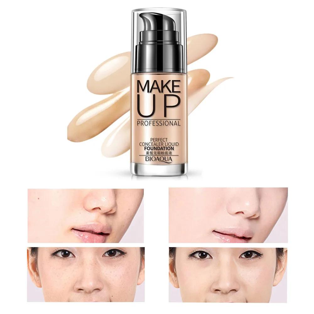 

Natural Face Foundation Cream Base Makeup Professional Liquid Foundation Moisturizing Waterproof Concealer BB Cream #0.7