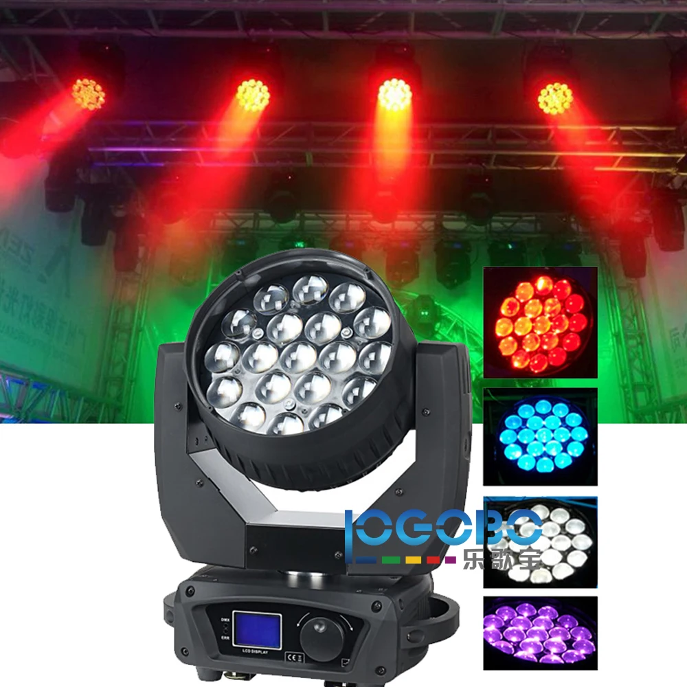 New RH-6019 Zoom RGBW 4in1 19x12w led moving head beam-4