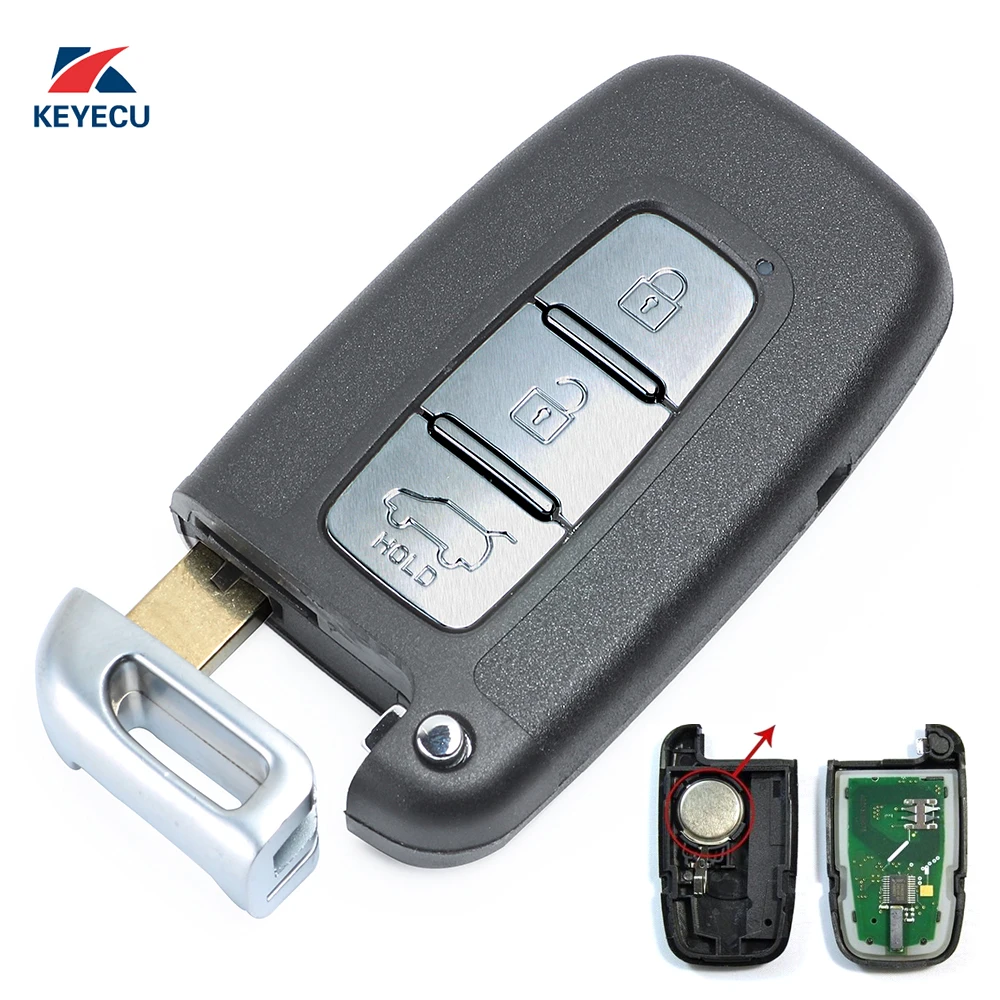 KEYECU Smart Replacement Remote Car Key Fob 3 Button 433MHz ID46 for