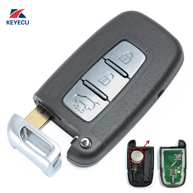 KEYECU Smart Replacement Remote Car Key Fob 3 Button 433MHz ID46 for