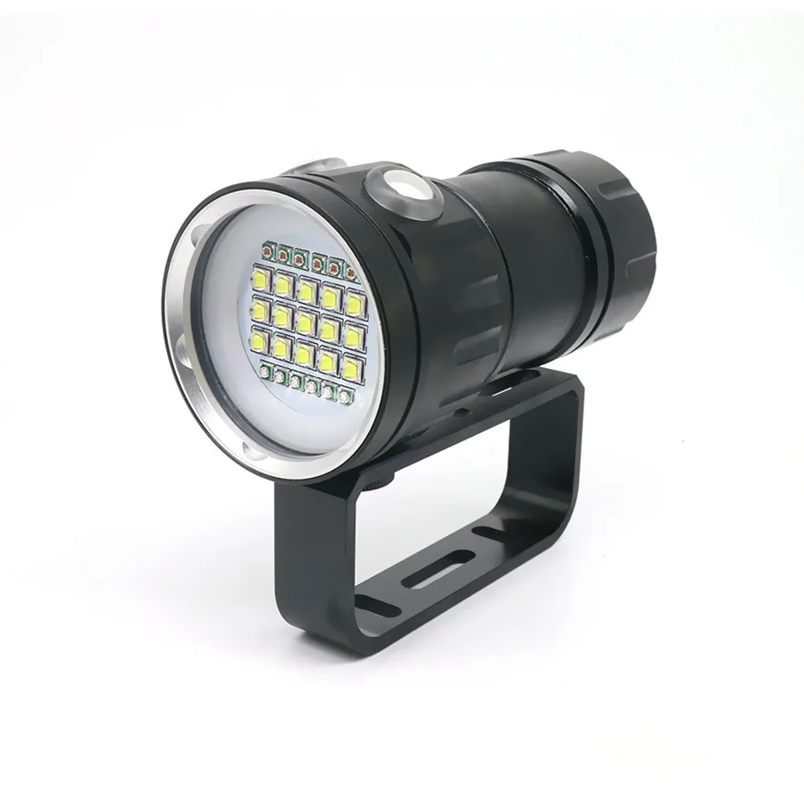Светодиодный светильник-вспышка для дайвинга, подводный 80 м, водонепроницаемый светодиодный фонарь XHP70/XHP90, тактический светильник для фото и видео, 18650
