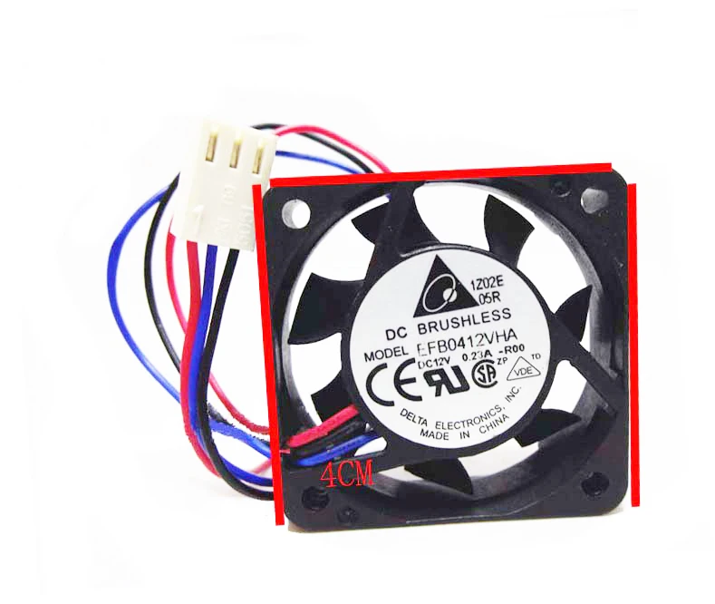 

Original Delta 4010 40x40x10mm 4cm DC 12V 0.23A EFB0412VHA 3-wire Large Wind Cooling Fan