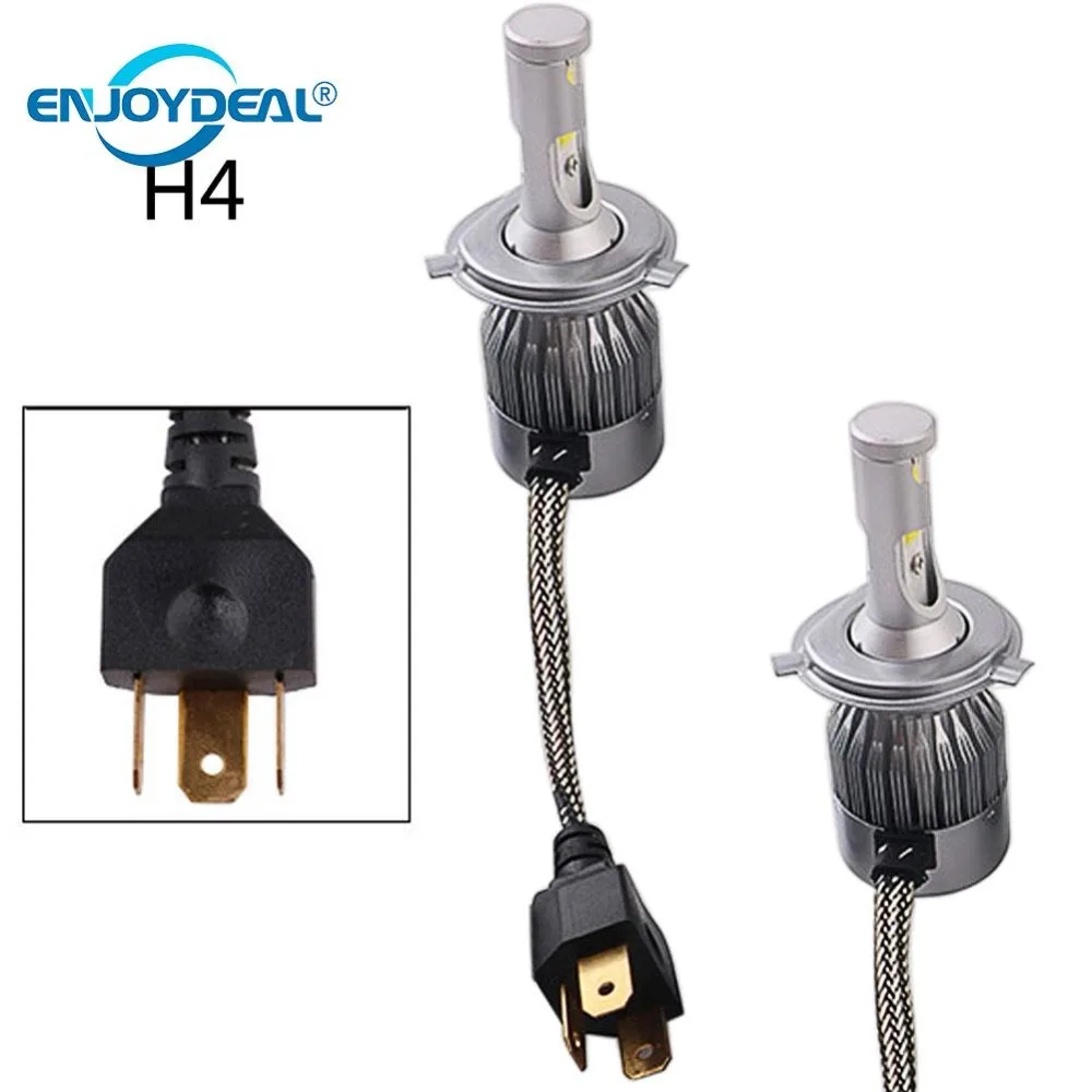 

2pcs Super Bright COB H1 H3 H4 H7 9005 9006 C6 7200LM 72W LED Light Bulb Car Headlight Fog Light Lamp Bulb White Light
