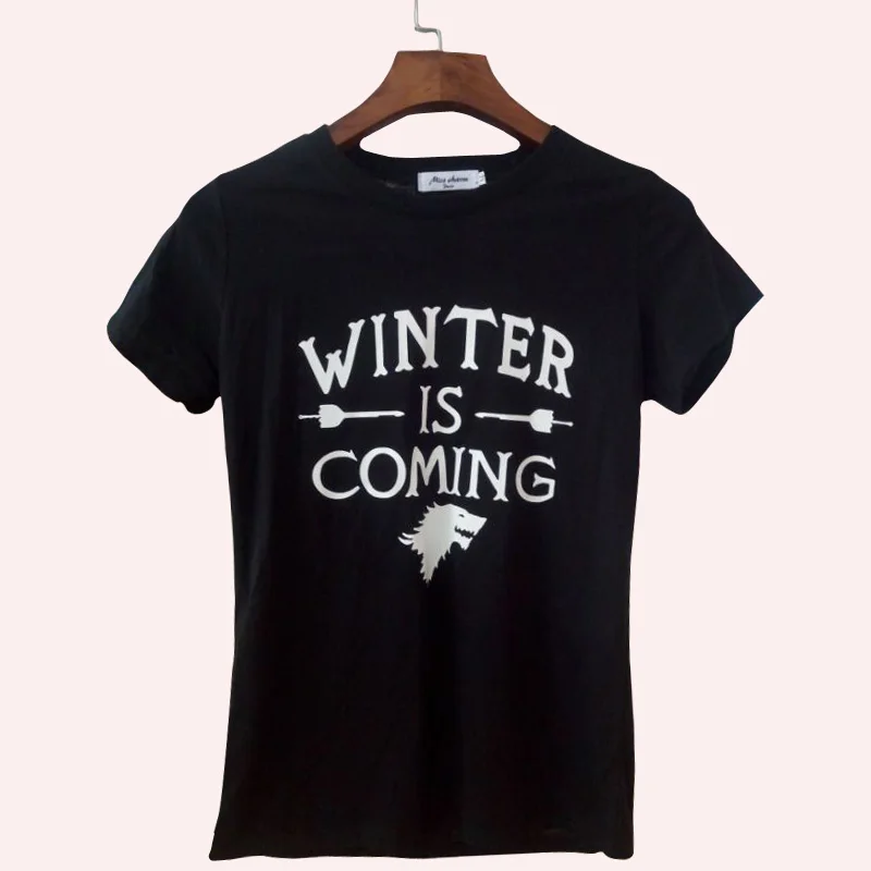 

Hot bodybuilding Women T-Shirt Game of thrones letter Print Tops for lady fashion brand harajuku tee shirt femme punk 2019