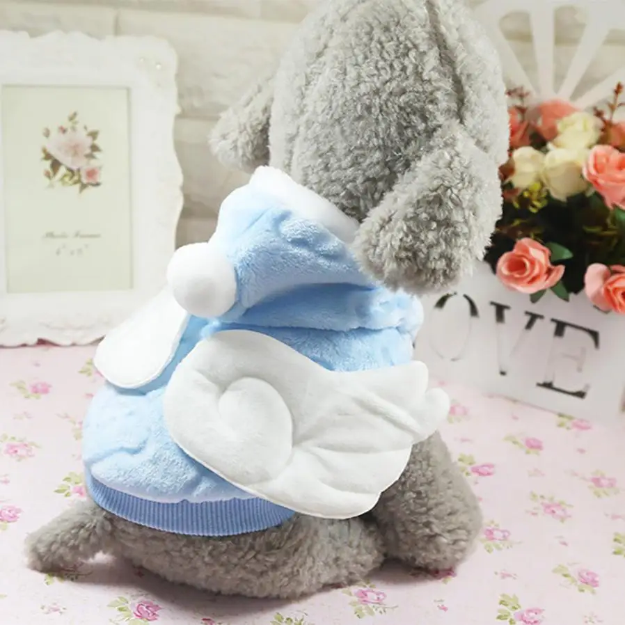 Одежда для кошек собак Kawaii Крылья Ангела теплое зимнее пальто o24