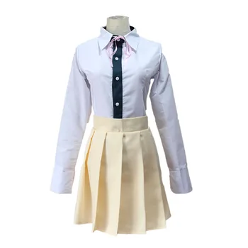 Super DanganRonpa 2 Dangan Ronpa Cosplay Chiaki Nanami Uniforms Jacket Shirt Tie Skirt For Women