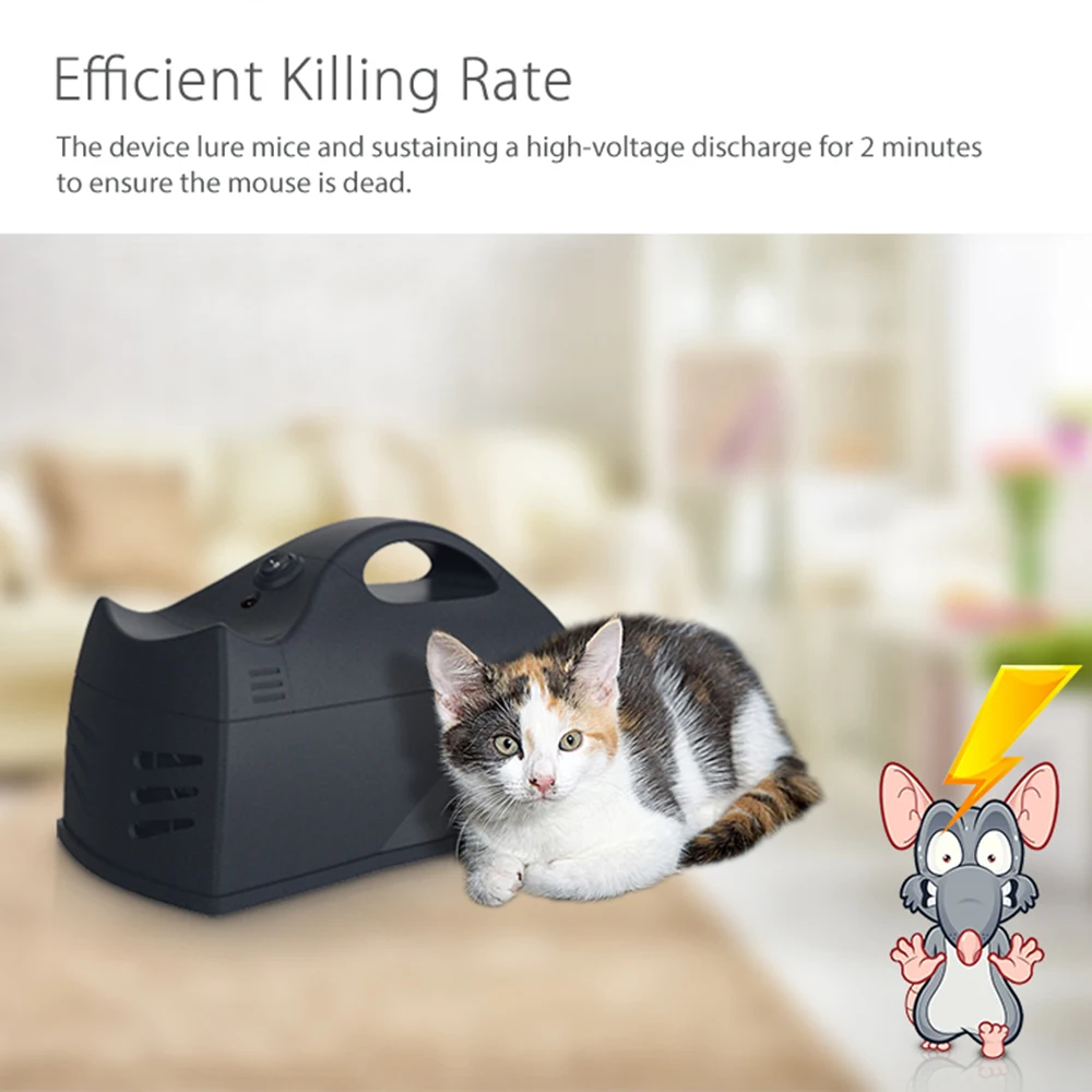

Electric Shock Mouse Mice Rat Rodent Trap Cage Killer Zapper Reject Rejector For Serious Pest Control