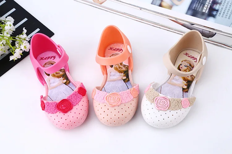 Для девочек обувь детские сандалии принцессы праздничное платье обувь С рисунком в виде цветов; sandalia младенческой малыш летние детские сандалии мягкая подошва