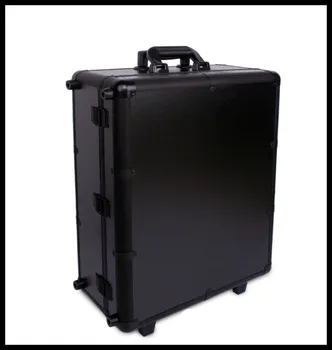 

Professional Makeup case Portable Rolling Makeup box with 6 LED and 4 Legs