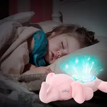 Светодиодный Ночной Светильник проектор звезд детские игрушки для детей спать с красочными светильник световой музыка светодиодные лампы животных плюшевые игрушки