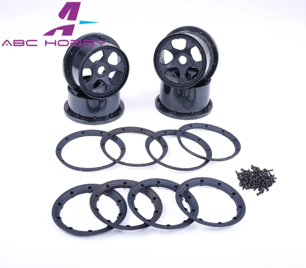 

HPI RACING/KM HPI 5B 5T 5SC LOSI TDBX FS racing MCD 1/5 scale gas rc 5B wheel hubs and beadlocks screws kits (Gen.4)