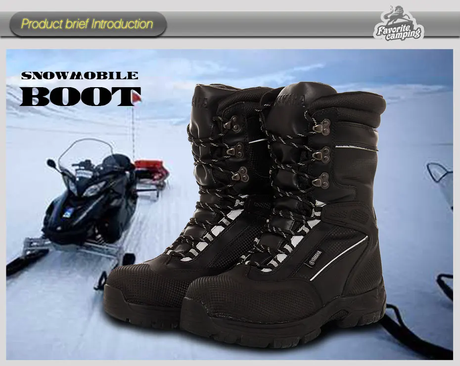 Waterproof Black  Snowmobile Boot (1)