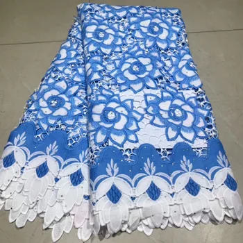 

5 yards African Lace Fabric 2019 High Quality net tulle Lace Stones French Net Tulle Lace Fabric For Party Dress NLYMAY091