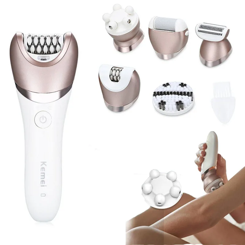 5 in1 Electric Epilator Hair Removal tool Depilator Rechargeable Women
