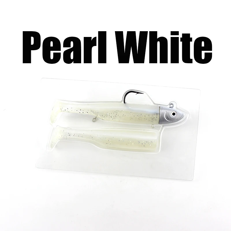 W&K Brand Soft Lure 9cm/22g Jig Head 3/0 22g Ultimate Inshore Soft Bait And Boat Fishing Lure For Code Seabass Bait J1701 - Цвет: 115Pearl White