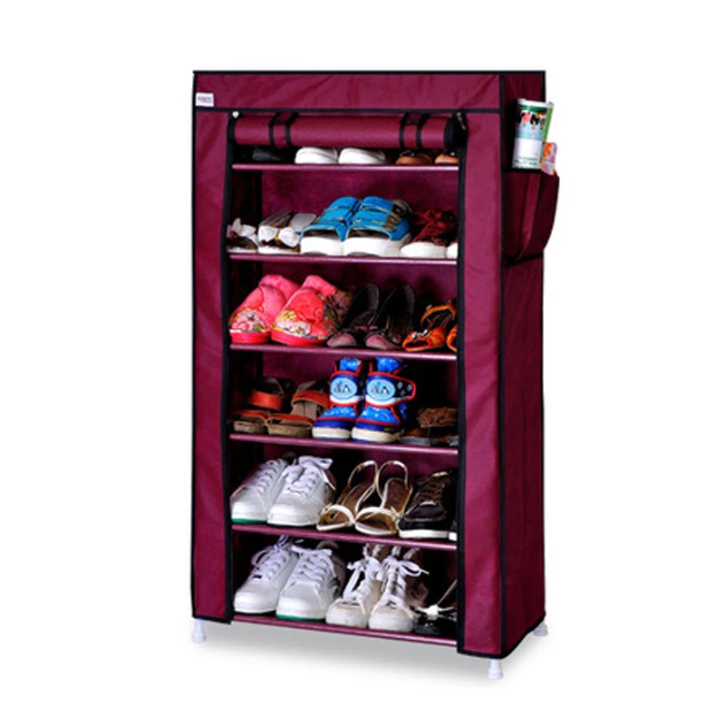 Actionclub Simple Fashion Small Shoes Rack Non-woven Cloth Shoes Storage Cabinet DIY Assembly Shoe Organizer Shelves Furniture