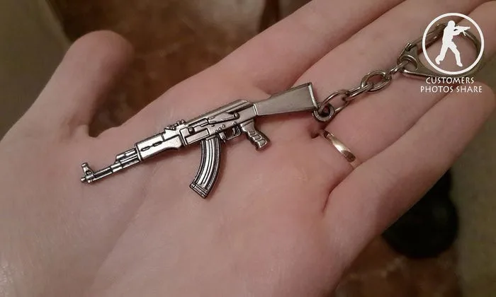 CS GO AK47 M16 брелок для ружья, Мужская брелок, счетчик ударов, брелок для ключей, винтовка, мужские ювелирные сувениры, подарки