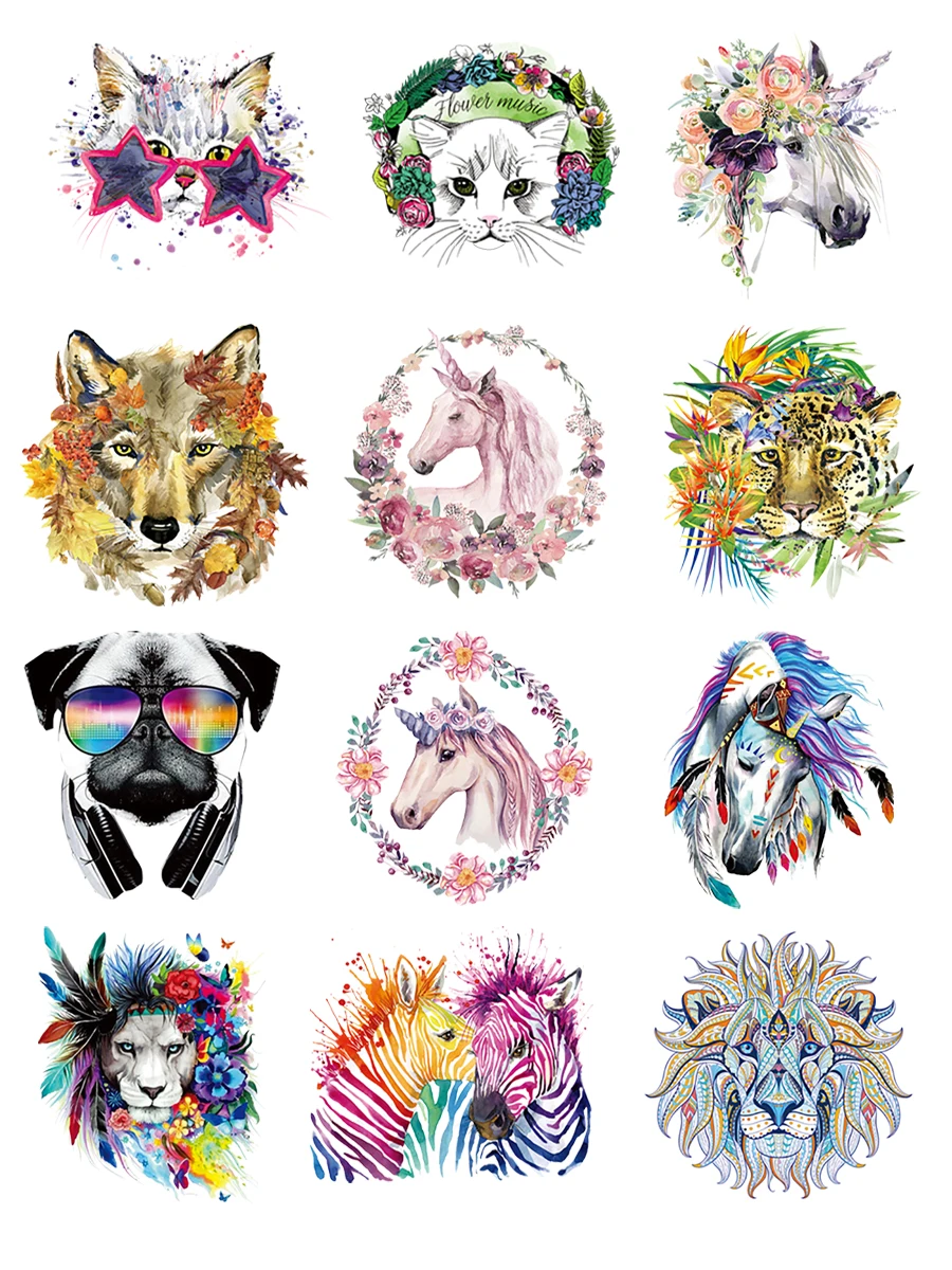 Animal Patch Iron On Clothes Unicorn New Design Badges Diy Accessory Washable Heat Transfer Clothing Deco Patch 1