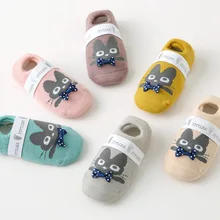 Lytwtw's/1 пара носков для новорожденных мальчиков и девочек с мультипликационным принтом Kawaii Cat подарочные нескользящие носки-Тапочки хлопковые носки с мышкой