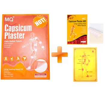 

MQ 10Pcs 12*18cm Hot Capsicum Plaster+10 Bags 7*10cm Chili Patch Chinese Medicial Plaster+2Pcs Pain Relief Patch