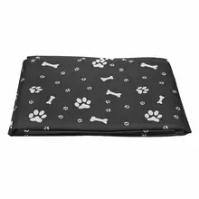 Черная ножная печать водонепроницаемый переноска для домашних животных ткань Оксфорд собака автомобиль протектор подушки сиденья крышка багажника коврик с ремнем безопасности