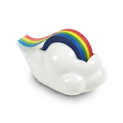 Distributeur de ruban adhésif créatif arc en ciel, ruban adhésif en plastique mignon, ruban de découpe de siège 