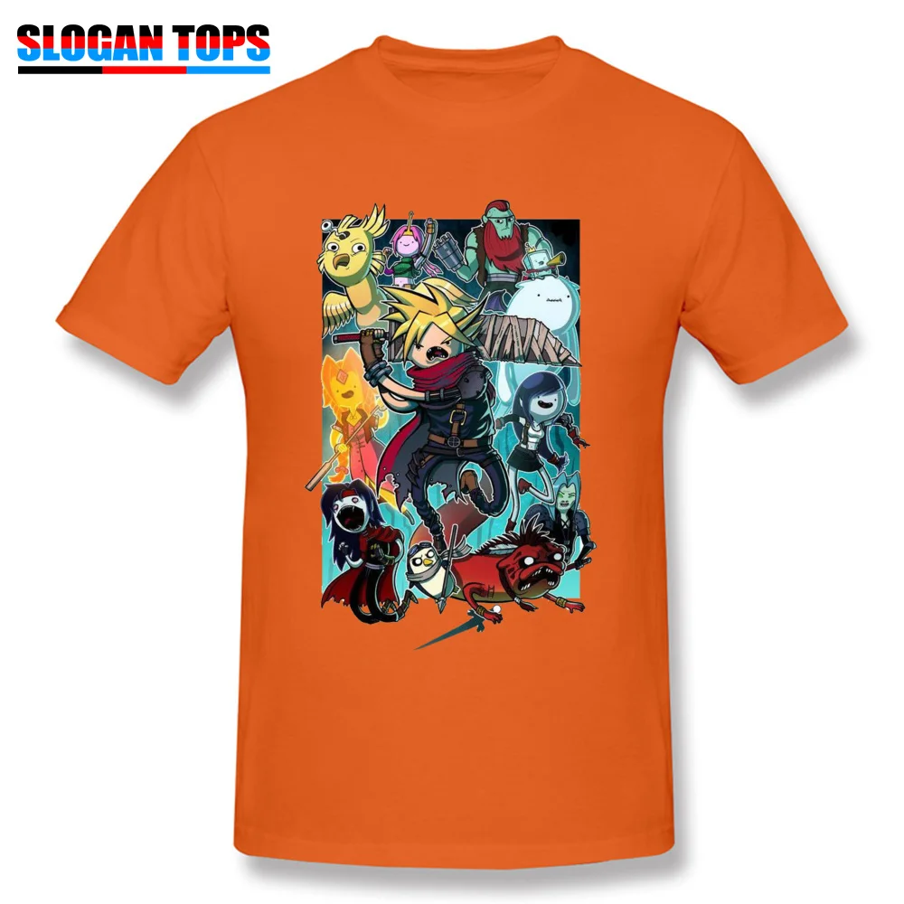  Men T-Shirt Fantasy-Time-VII Printed On Tops & Tees Cotton Round Neck Short Sleeve Gift Tees Fall Drop Shipping Fantasy-Time-VII orange