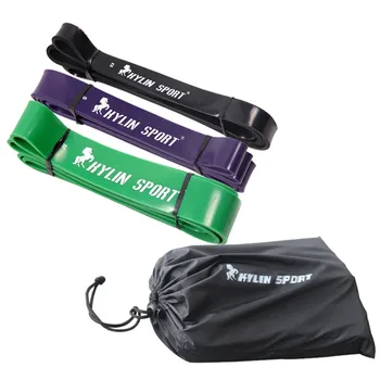 

Free Shipping Set of 3 Natural latex 41" Strength Resistance Bands Loop Fitness Power Lifting Pull Up Band